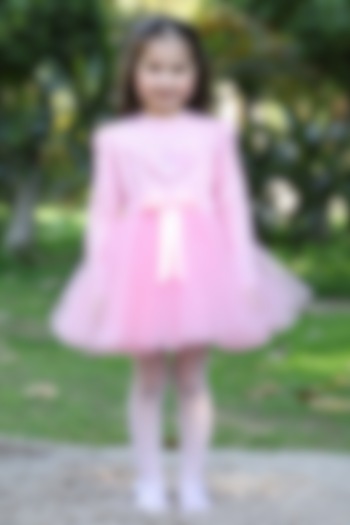 Pink Cotton Dress For Girls by The Pony & Peony Co at Pernia's Pop Up Shop