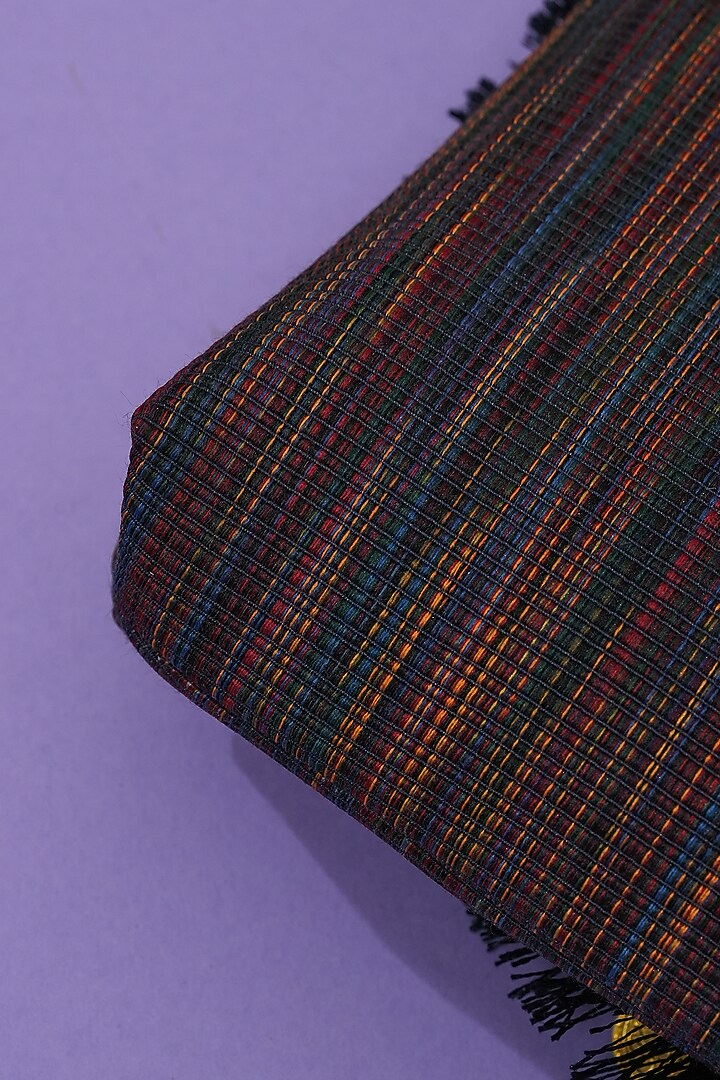 Multi-Colored Jacquard Handcrafted Boho Clutch by The Purple Sack at Pernia's Pop Up Shop