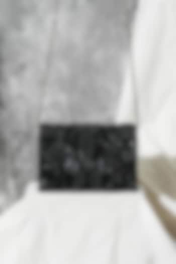 Black Velvet Handcrafted Clutch by The Purple Sack at Pernia's Pop Up Shop