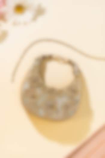 Gold Leatherette Handcrafted Clutch by The Purple Sack at Pernia's Pop Up Shop