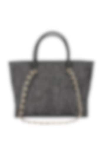 Black Canvas Handmade Tote Bag by The Purple Sack at Pernia's Pop Up Shop