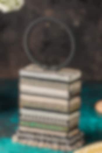 Multi-Colored Raw Silk Hand Embroidered Handcrafted Clutch by The Purple Sack at Pernia's Pop Up Shop