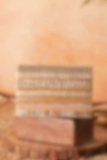 Golden Raw Silk Hand Embroidered Handcrafted Clutch by The Purple Sack at Pernia's Pop Up Shop