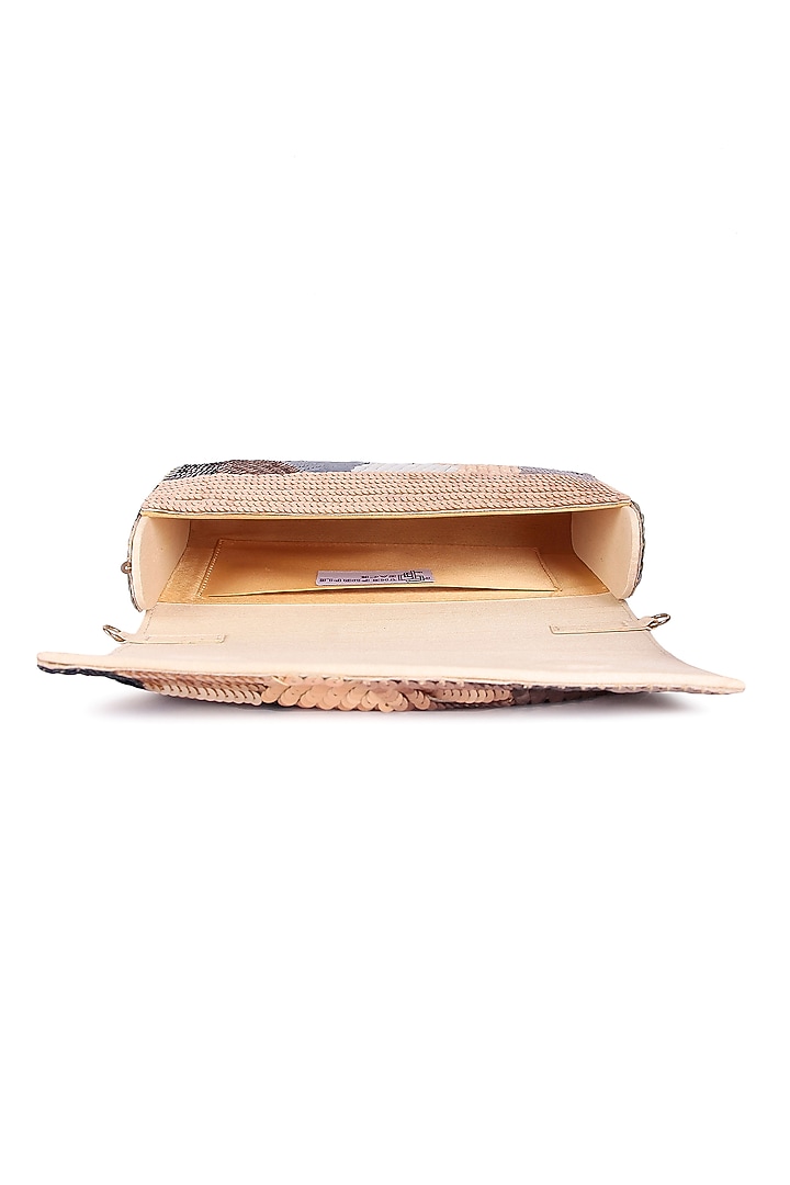 Multi-Colored Raw Silk Hand Embroidered Clutch by The Purple Sack at Pernia's Pop Up Shop