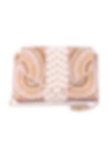 Multi-Colored Raw Silk Hand Embroidered Clutch by The Purple Sack at Pernia's Pop Up Shop