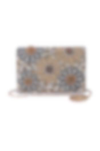 Multi-Colored Velvet Hand Embroidered Clutch by The Purple Sack at Pernia's Pop Up Shop