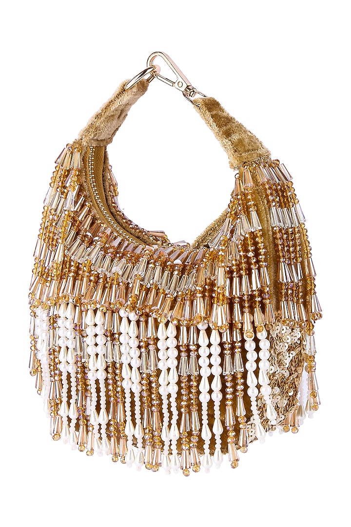 Multi-Colored Velvet Hand Embroidered Clutch by The Purple Sack at Pernia's Pop Up Shop