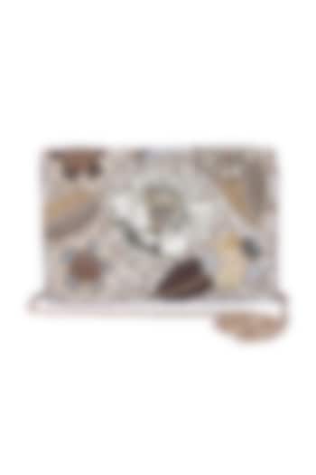 Multi-Colored Velvet Hand Embroidered Clutch by The Purple Sack at Pernia's Pop Up Shop