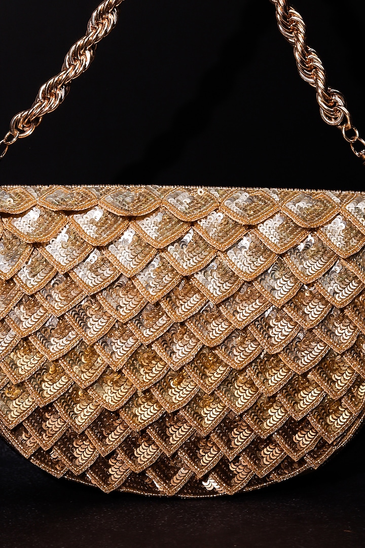 Multi-Colored Raw Silk Hand Embroidered Clutch by The Purple Sack at Pernia's Pop Up Shop
