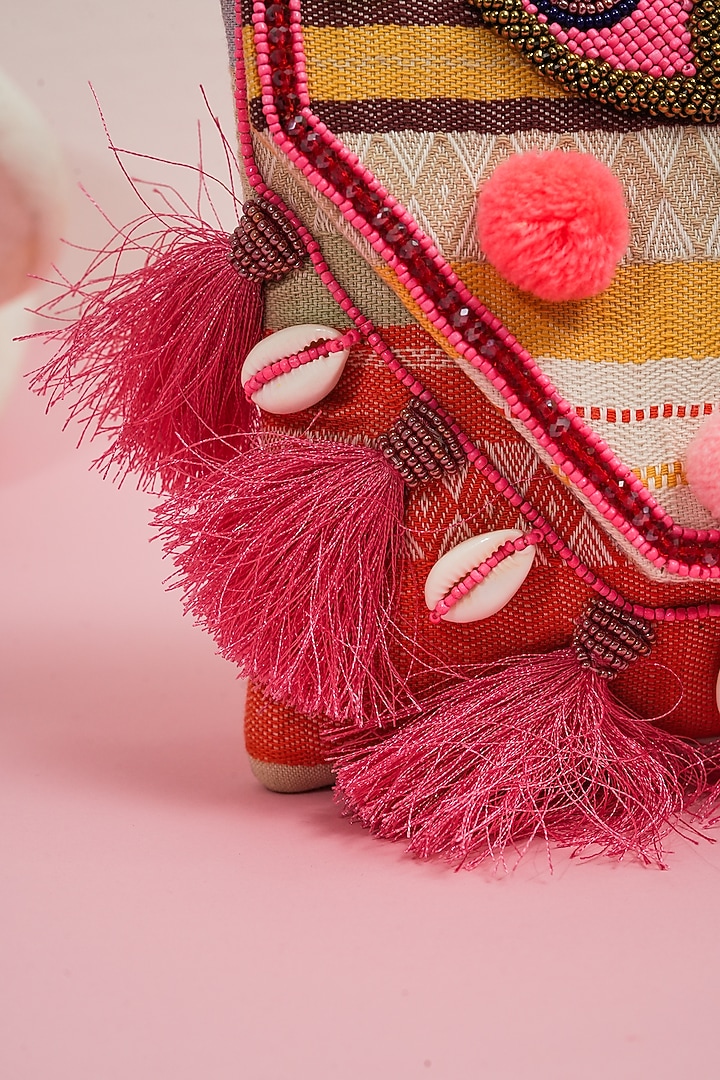 Multi-Colored Jacquard Handcrafted Bob-Eye Clutch by The Purple Sack at Pernia's Pop Up Shop