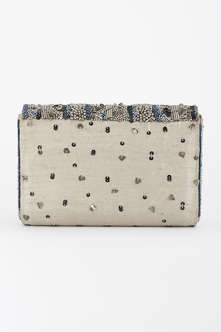 Multi Colored Hand Embroidered Clutch by The Purple Sack at Pernia's Pop Up Shop