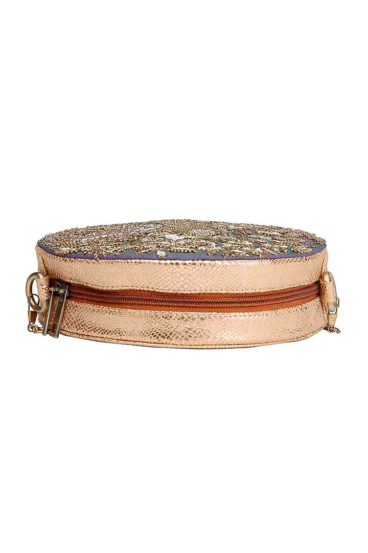 Multi Colored Hand Embroidered Sling Bag by The Purple Sack at Pernia's Pop Up Shop