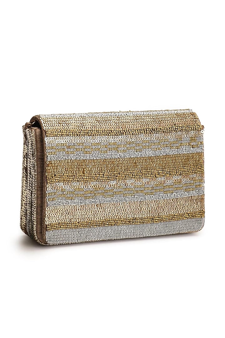 Multi Colored Hand Embroidered Clutch by The Purple Sack at Pernia's Pop Up Shop
