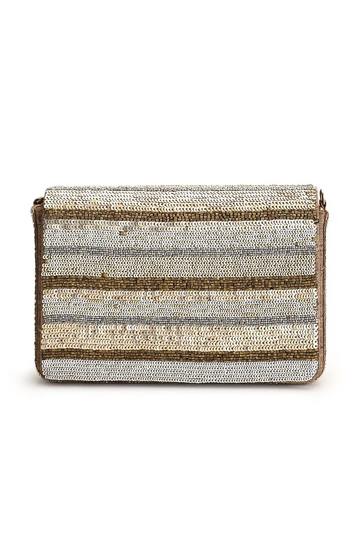 Multi Colored Hand Embroidered Clutch by The Purple Sack at Pernia's Pop Up Shop