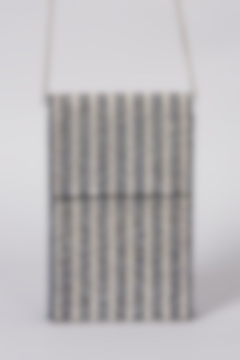 Blue Indowestern Clutch by The Purple Sack at Pernia's Pop Up Shop