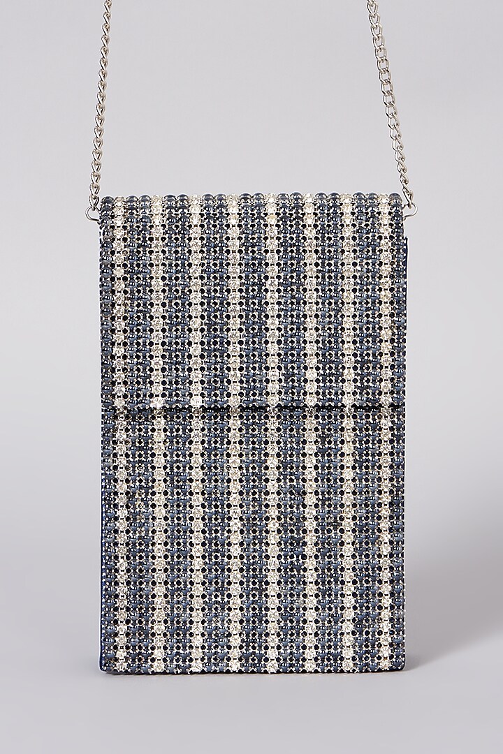 Blue Indowestern Clutch by The Purple Sack at Pernia's Pop Up Shop