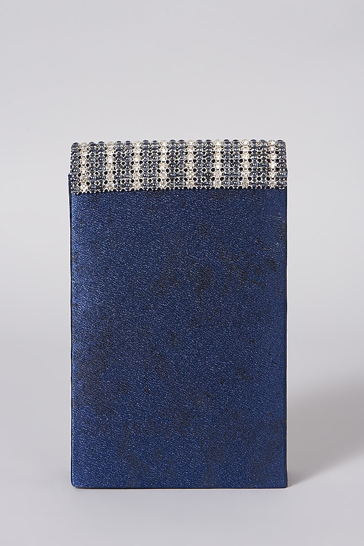Blue Indowestern Clutch by The Purple Sack at Pernia's Pop Up Shop