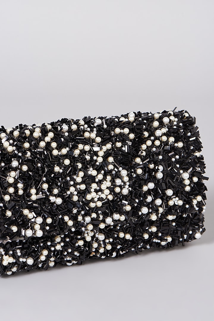 Black Indowestern Clutch by The Purple Sack at Pernia's Pop Up Shop