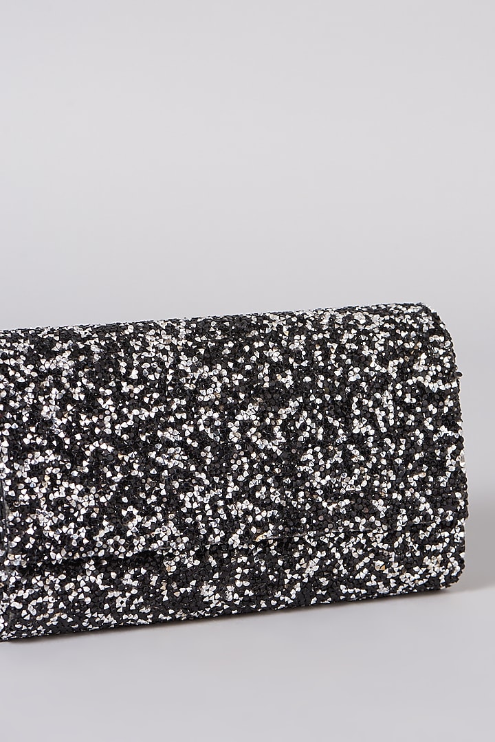 Black Clutch With Sling Chain by The Purple Sack at Pernia's Pop Up Shop