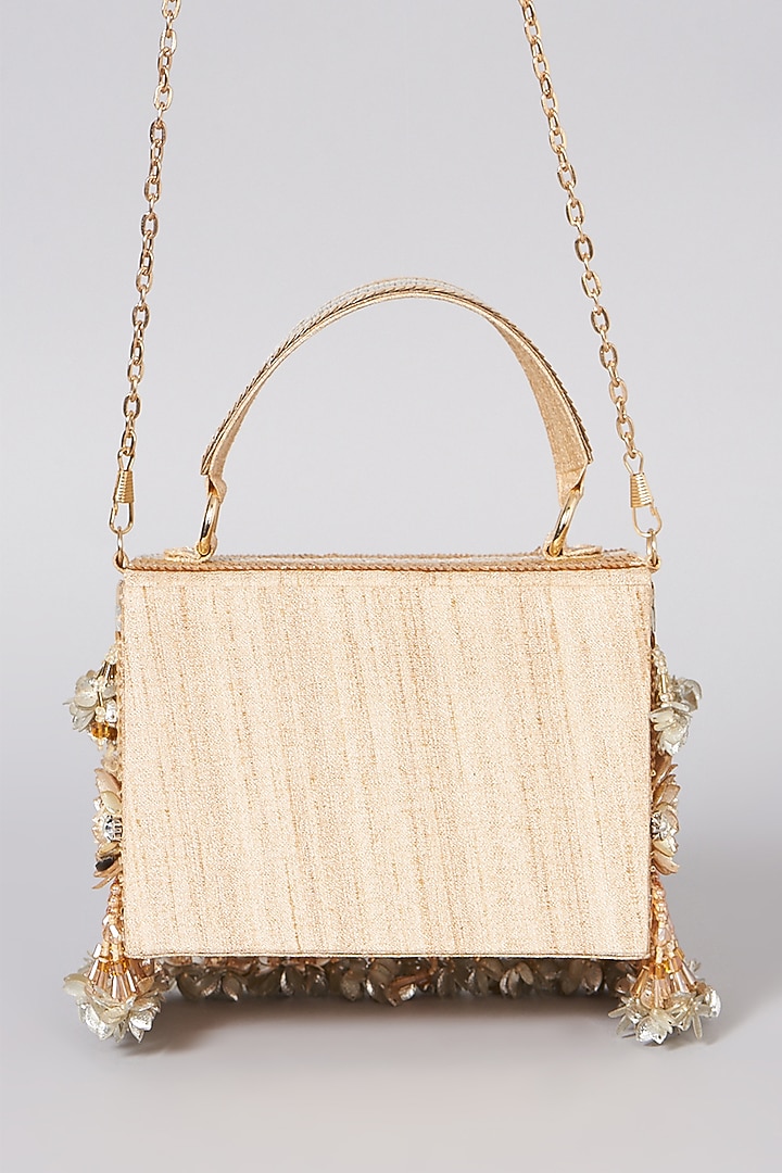 Multi-Colored Hand Embroidered Clutch by The Purple Sack at Pernia's Pop Up Shop