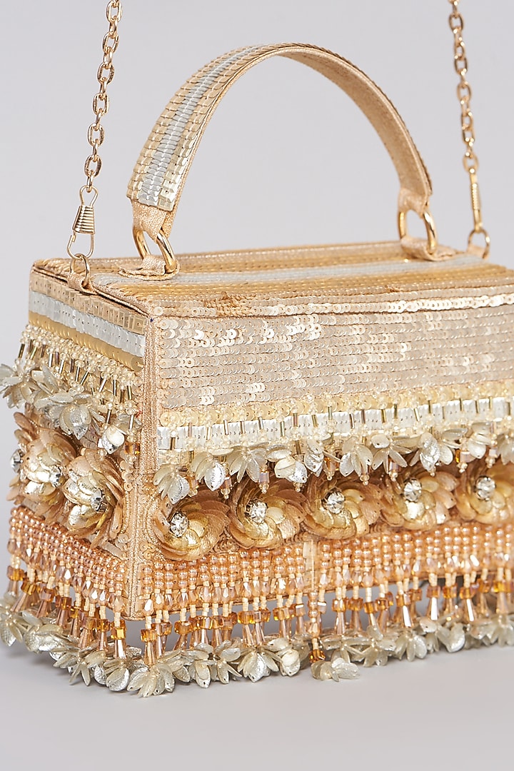 Multi-Colored Hand Embroidered Clutch by The Purple Sack at Pernia's Pop Up Shop