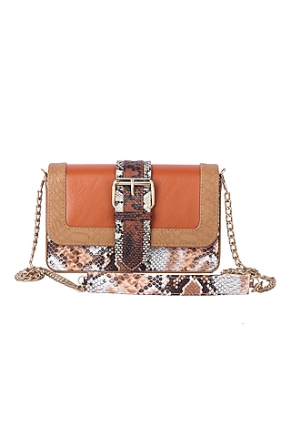 Multi-Colored Vegan Leather Digital Printed Clutch Bag by The Purple Sack