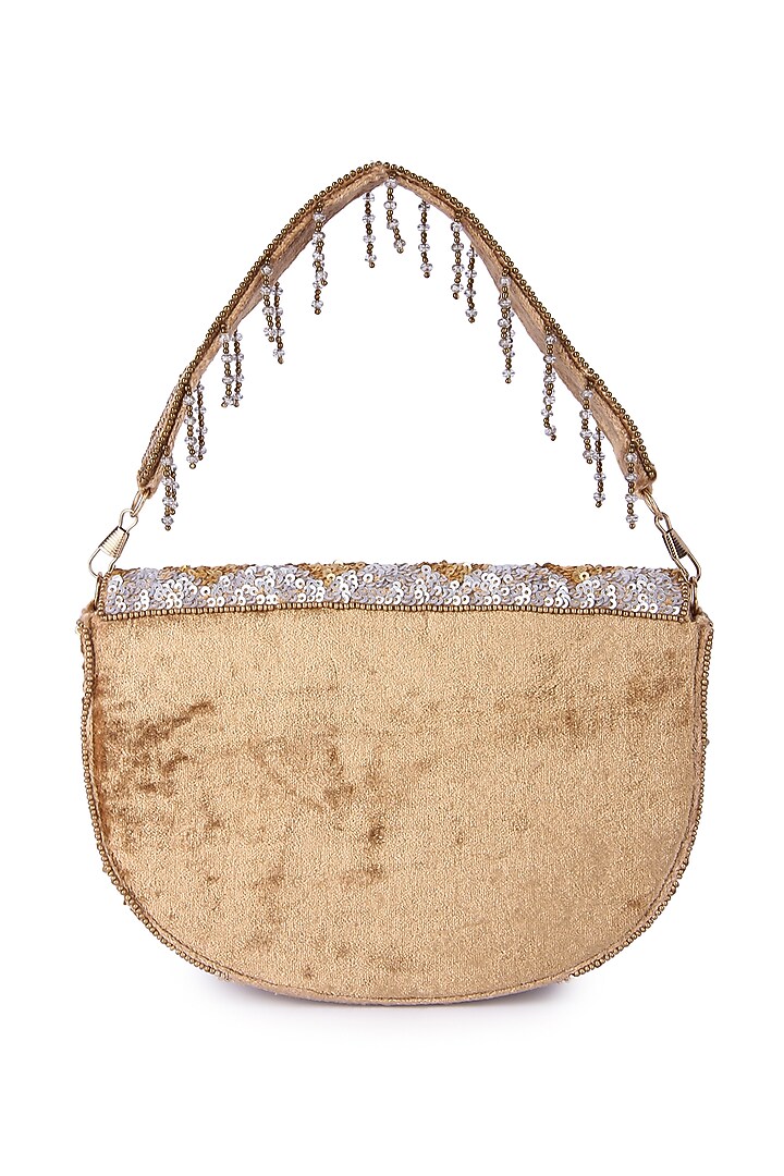 Multi-Colored Dupion Silk Hand Embroidered Clutch Bag by The Purple Sack at Pernia's Pop Up Shop
