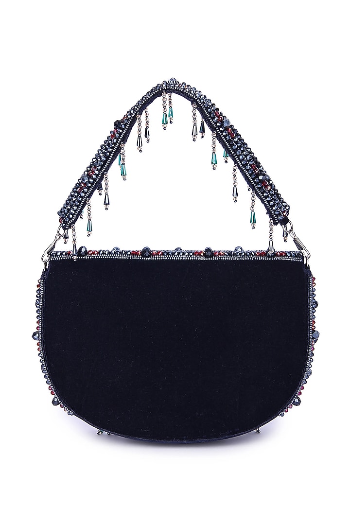 Multi-Colored Dupion Silk Hand Embroidered Clutch Bag by The Purple Sack at Pernia's Pop Up Shop