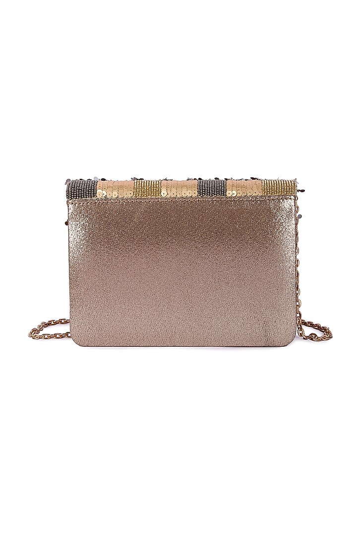 Multi-Colored Vegan Leather Hand Embroidered Clutch Bag by The Purple Sack at Pernia's Pop Up Shop