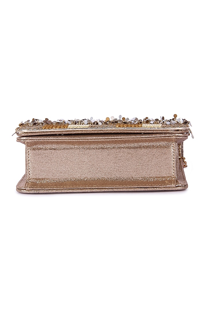 Multi-Colored Vegan Leather Hand Embroidered Clutch Bag by The Purple Sack at Pernia's Pop Up Shop