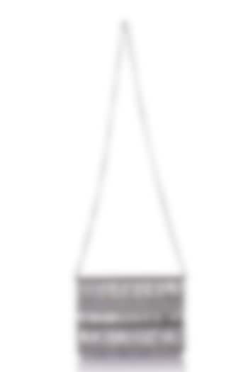 Silver Satin Hand Embroidered Clutch by The Purple Sack at Pernia's Pop Up Shop