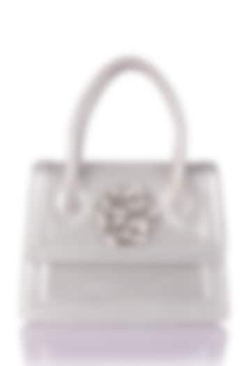 Silver Satin Clutch by The Purple Sack at Pernia's Pop Up Shop
