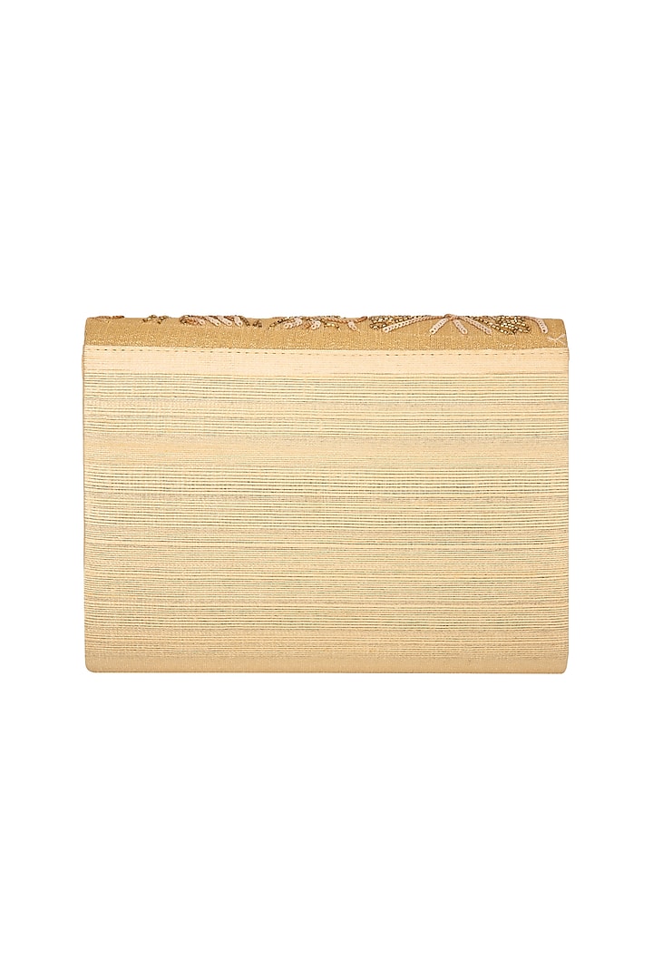 Golden Sequins Embroidered Clutch by The Purple Sack at Pernia's Pop Up Shop