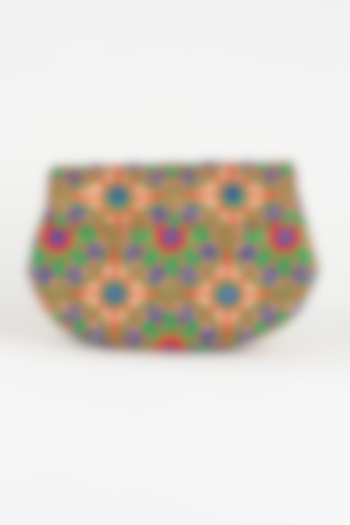 Multi-Colored Hand Embroidered Clutch by The Purple Sack at Pernia's Pop Up Shop