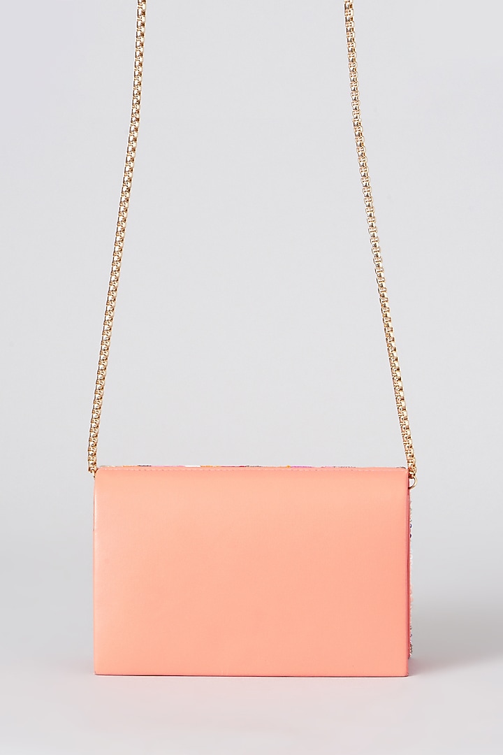Multi-Colored Hand Embroidered Clutch by The Purple Sack at Pernia's Pop Up Shop