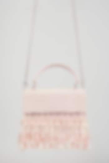 Pink Beaded Box Clutch by The Purple Sack at Pernia's Pop Up Shop