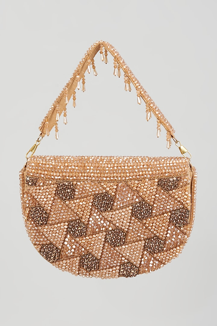 Gold Embroidered Bag by The Purple Sack at Pernia's Pop Up Shop