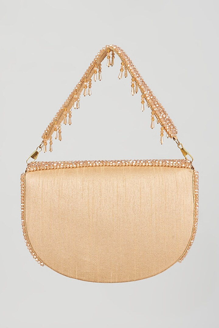 Gold Embroidered Bag by The Purple Sack at Pernia's Pop Up Shop