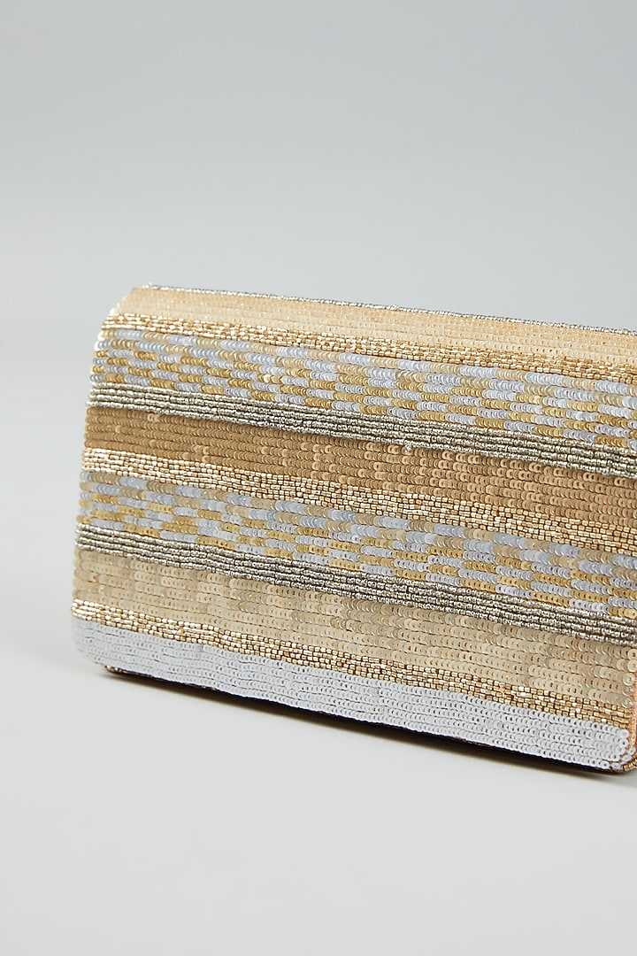 Multi-Coloured Raw Silk Clutch Bag by The Purple Sack at Pernia's Pop Up Shop