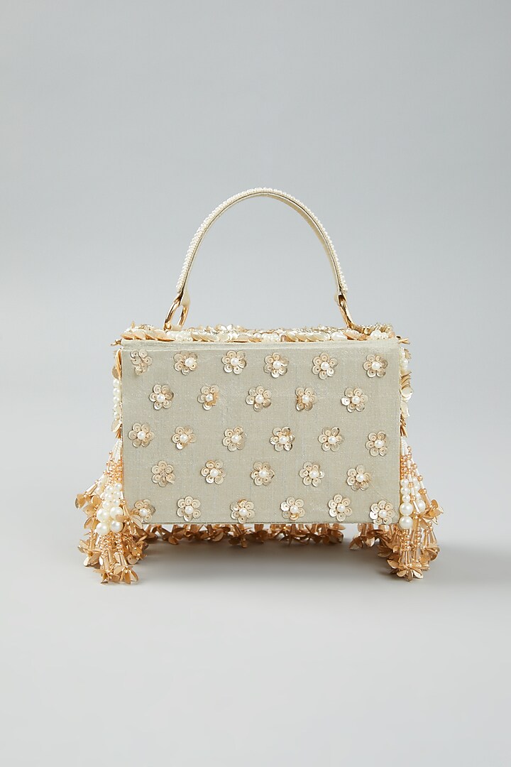 Gold Embroidered Clutch Bag by The Purple Sack at Pernia's Pop Up Shop