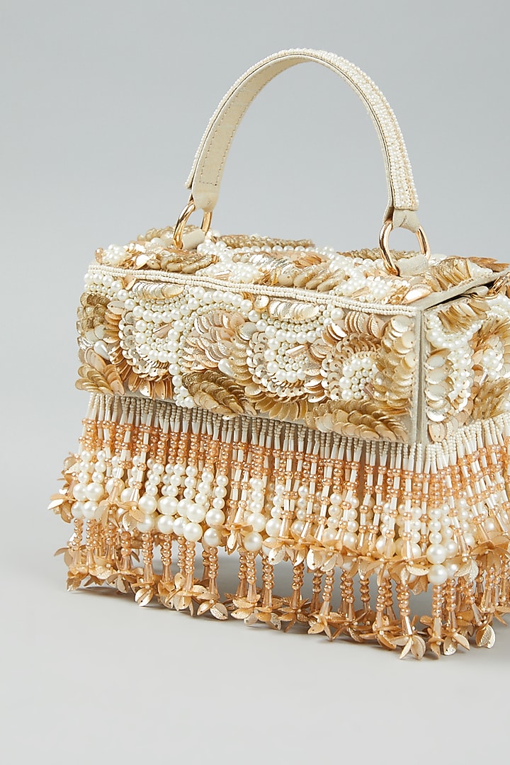 Gold Embroidered Clutch Bag by The Purple Sack at Pernia's Pop Up Shop