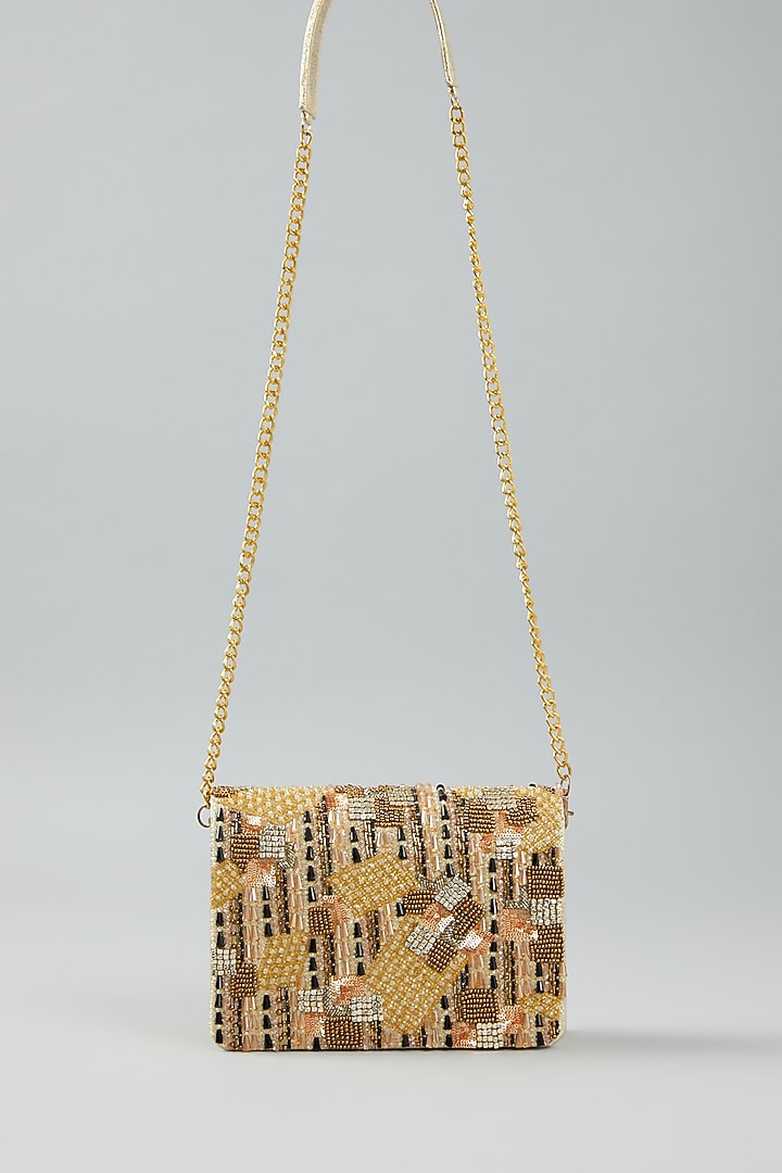 Multi-Coloured Embroidered Clutch Bag by The Purple Sack at Pernia's Pop Up Shop