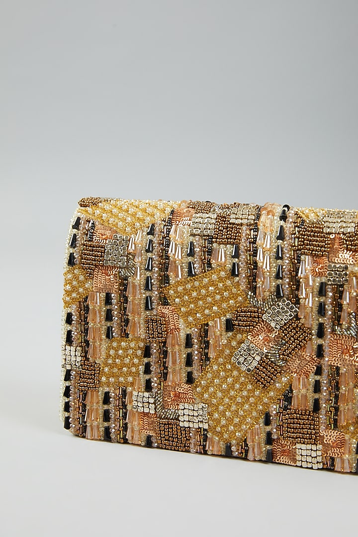 Multi-Coloured Embroidered Clutch Bag by The Purple Sack at Pernia's Pop Up Shop