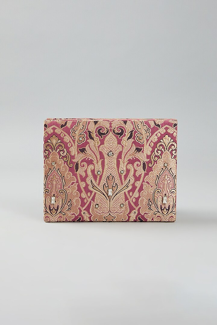 Multi-Coloured Embroidered Clutch Bag by The Purple Sack at Pernia's Pop Up Shop