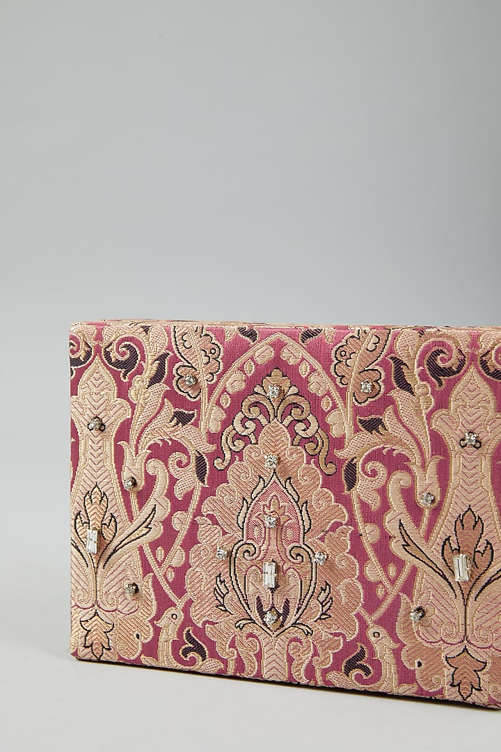 Multi-Coloured Embroidered Clutch Bag by The Purple Sack at Pernia's Pop Up Shop