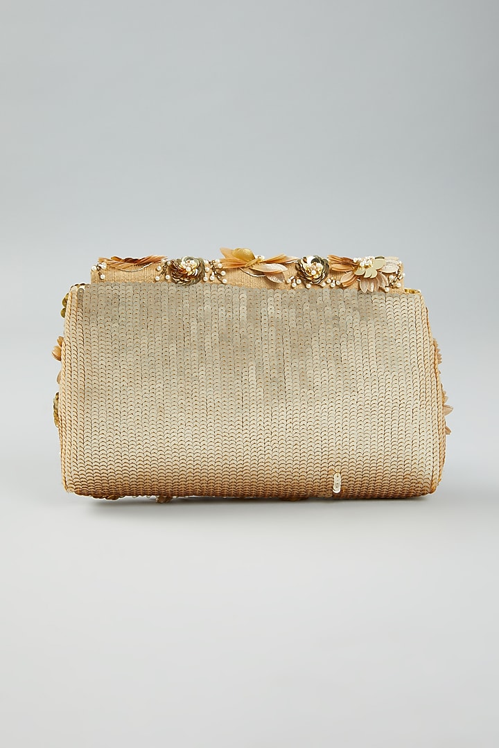 Gold Embroidered Clutch Bag by The Purple Sack at Pernia's Pop Up Shop