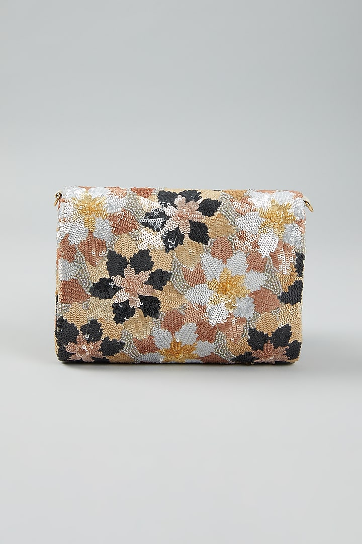 Multi-Coloured Hand Embroidered Clutch Bag by The Purple Sack at Pernia's Pop Up Shop