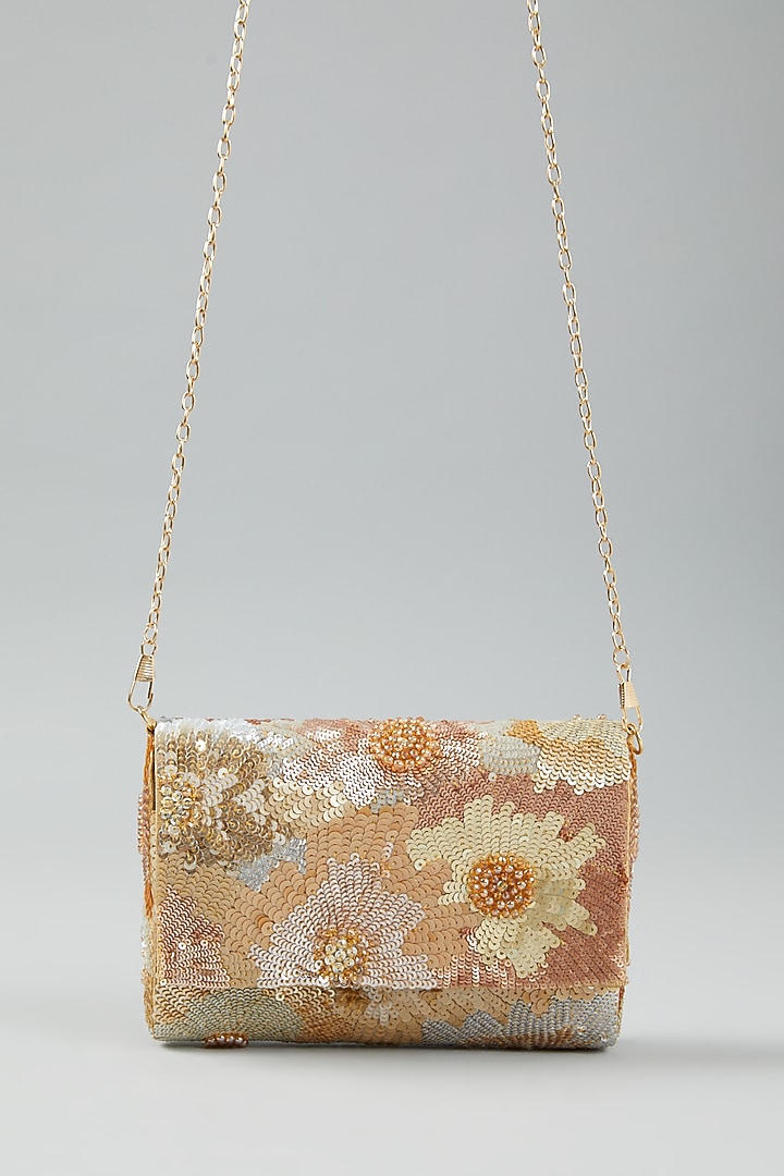 Multi-Coloured Raw Silk Clutch Bag by The Purple Sack at Pernia's Pop Up Shop