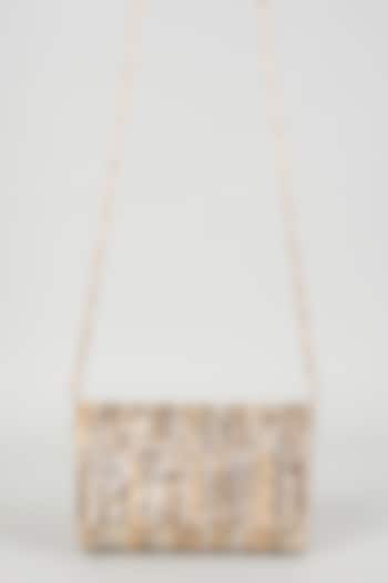 Gold Hand Embroidered Clutch by The Purple Sack at Pernia's Pop Up Shop