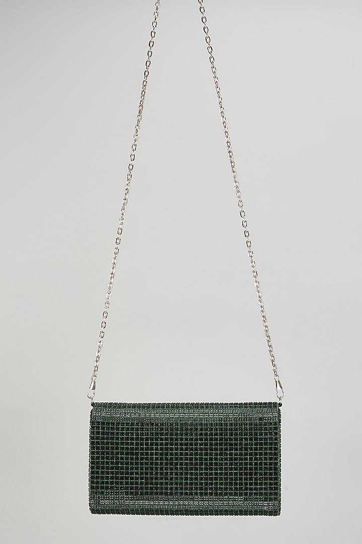 Black Raw Silk Embroidered Box Clutch by The Purple Sack at Pernia's Pop Up Shop